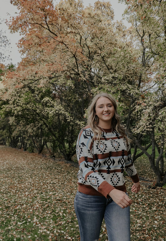 Aztec Loose Fit Sweater