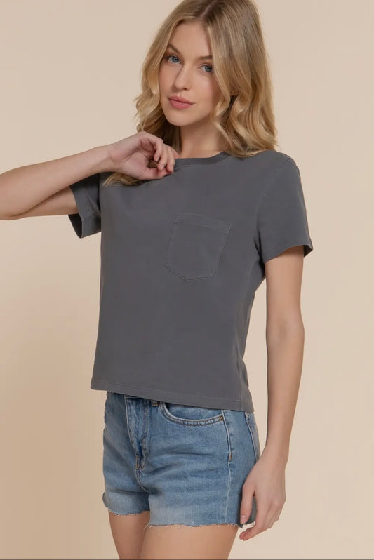 Grey Pocket Tee