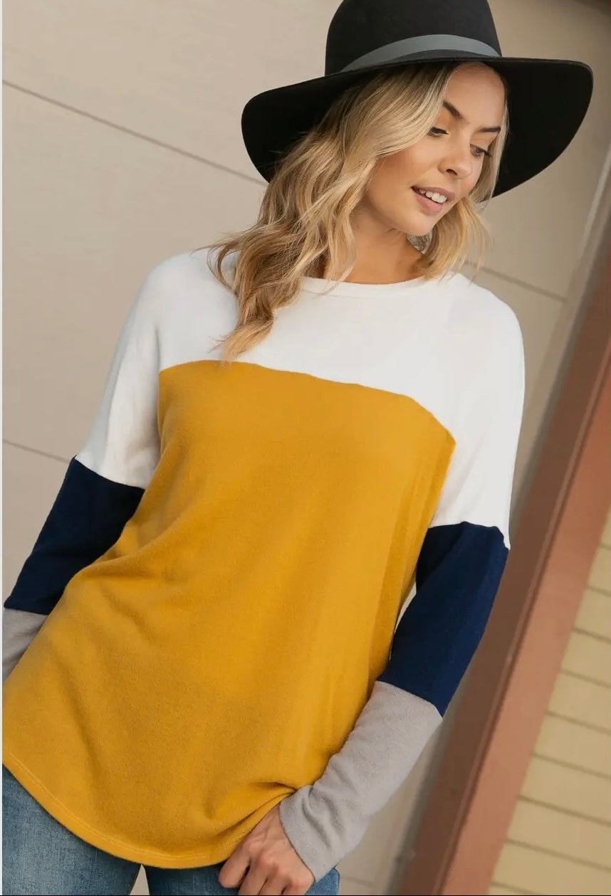 Mustard color block