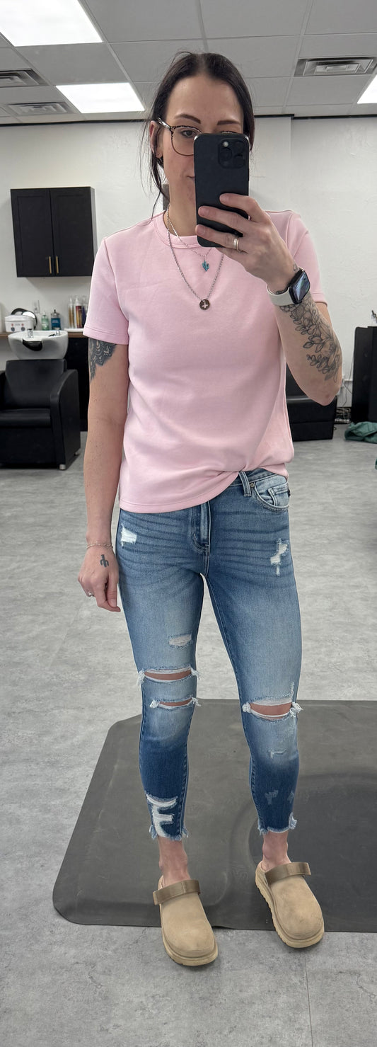 Pink Knit Tee
