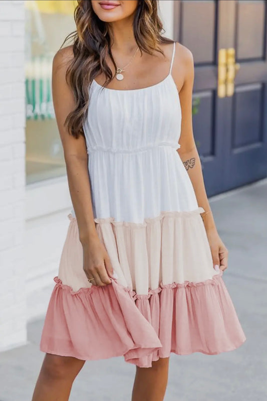 Colorblock sun dress