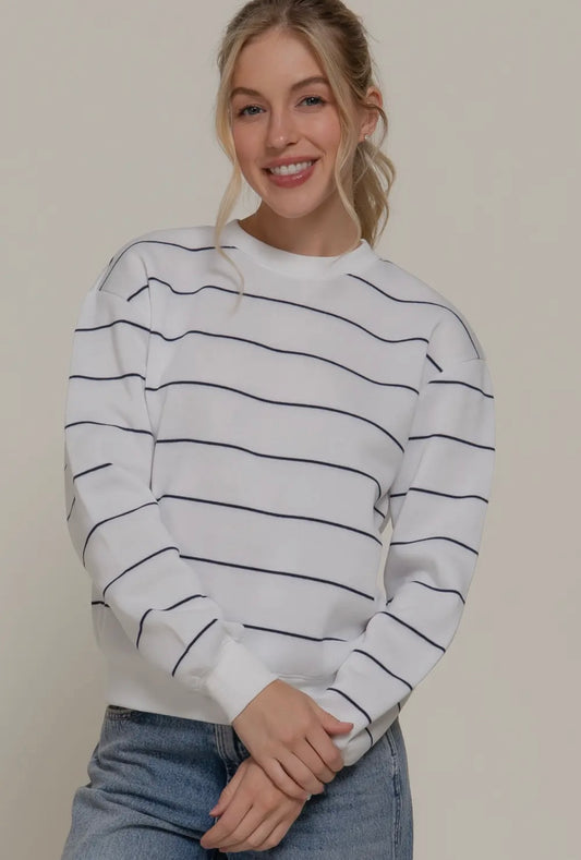 White Stripped Long Sleeve