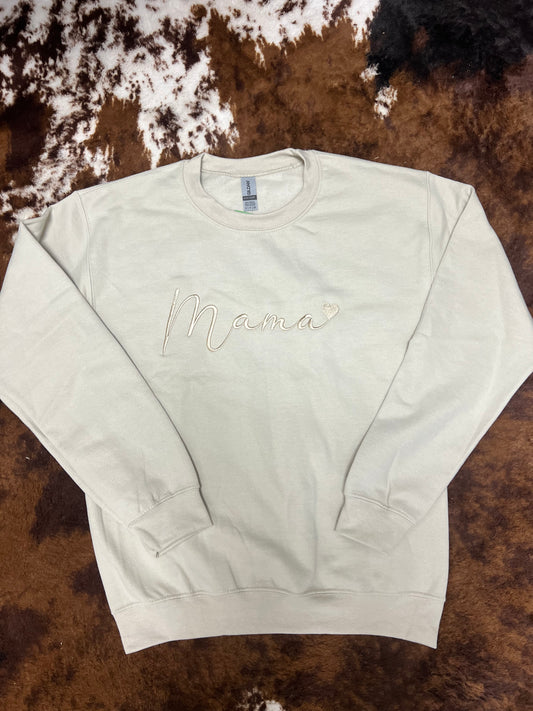 Tan embroidered mama